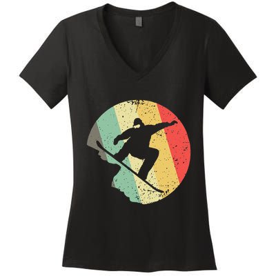 Funny Snowboarding Art For Snowboarder Snowboard Women's V-Neck T-Shirt