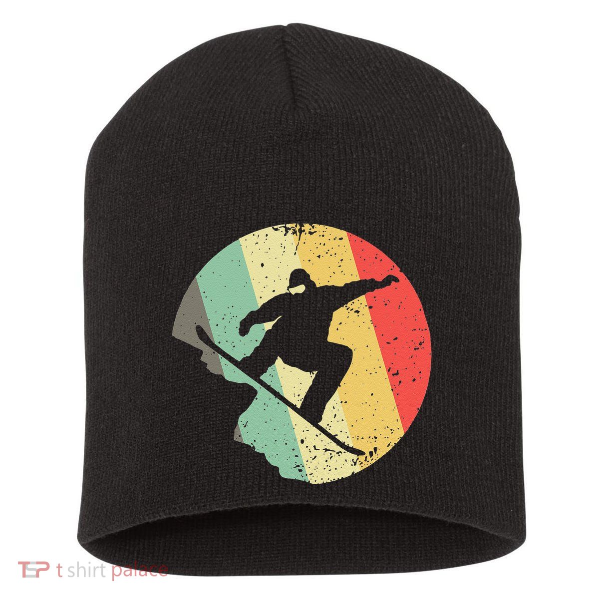 Funny Snowboarding Art For Snowboarder Snowboard Short Acrylic Beanie