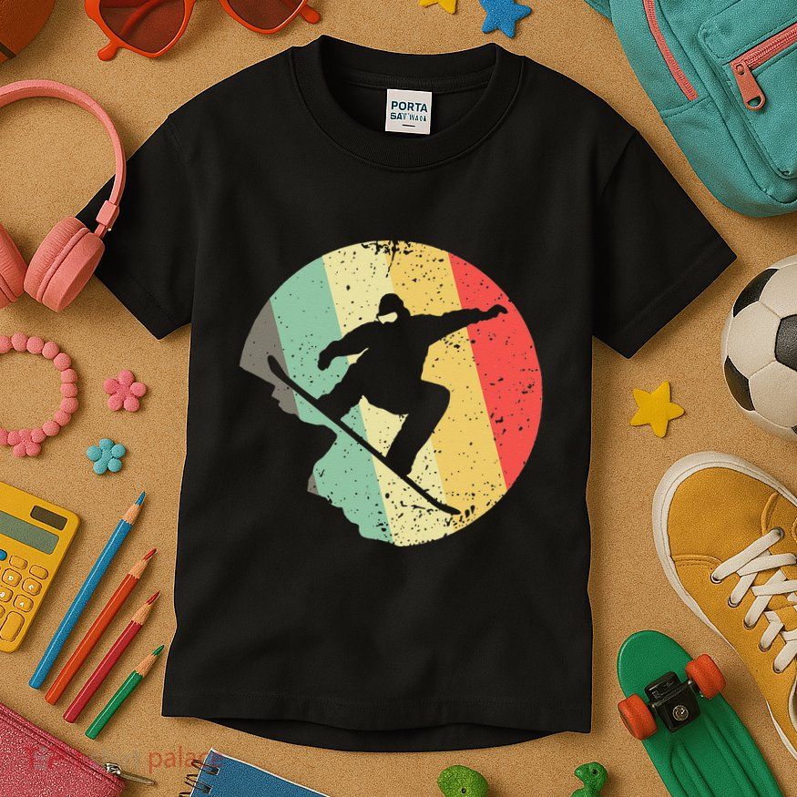 Funny Snowboarding Art For Snowboarder Snowboard Kids T-Shirt