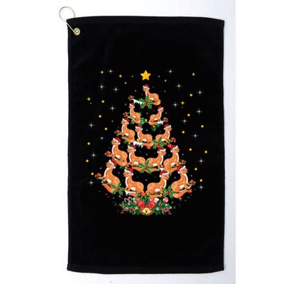 Funny Stoat Animal Lover Xmas Gift Stoat Christmas Tree Meaningful Gift Platinum Collection Golf Towel