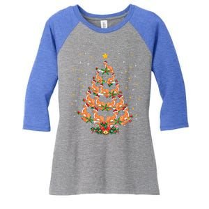 Funny Stoat Animal Lover Xmas Gift Stoat Christmas Tree Meaningful Gift Women's Tri-Blend 3/4-Sleeve Raglan Shirt