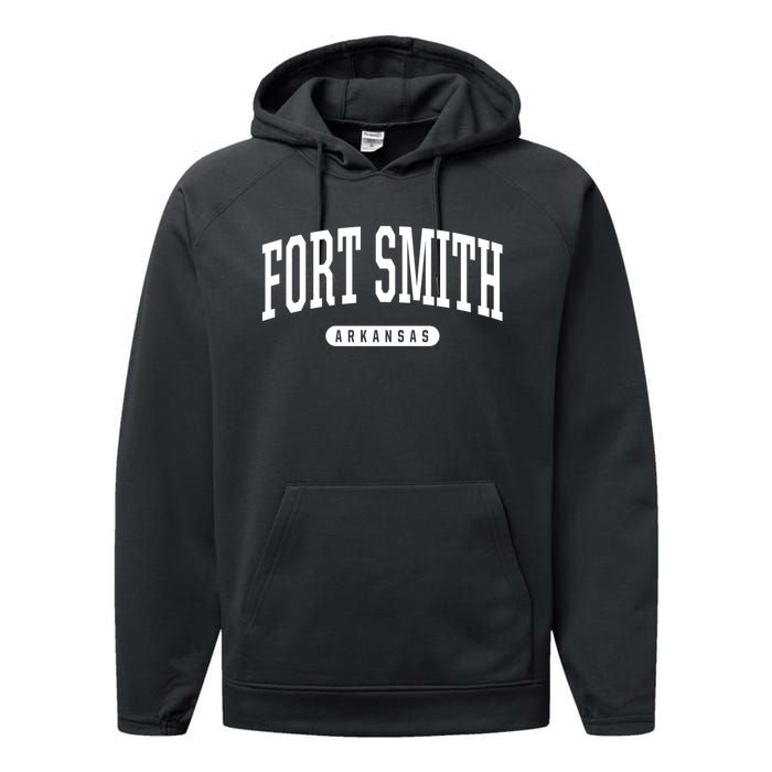 Fort Smith Arkansas Souvenirs College Style Fort Smith Arkansas Performance Fleece Hoodie