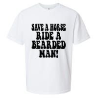 Funny Save A Horse Ride A Bearded Man Sueded Cloud Jersey T-Shirt