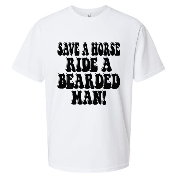 Funny Save A Horse Ride A Bearded Man Sueded Cloud Jersey T-Shirt