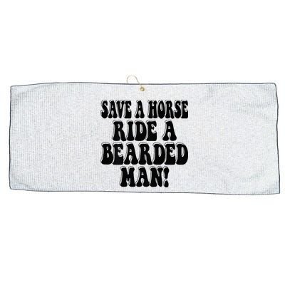 Funny Save A Horse Ride A Bearded Man Large Microfiber Waffle Golf Towel