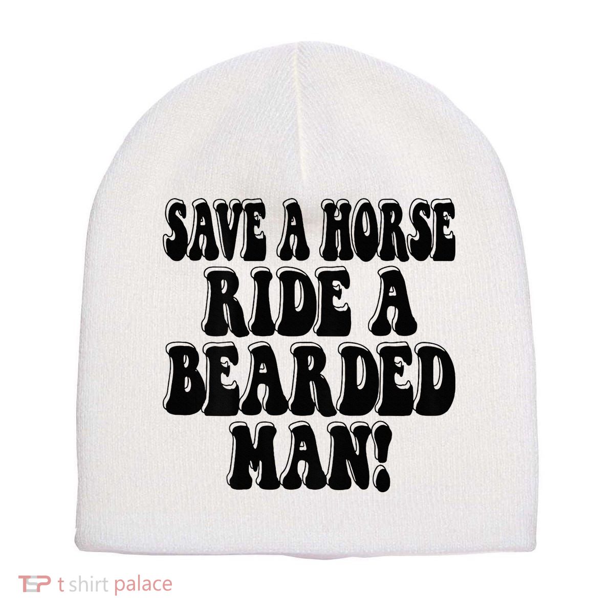 Funny Save A Horse Ride A Bearded Man Short Acrylic Beanie
