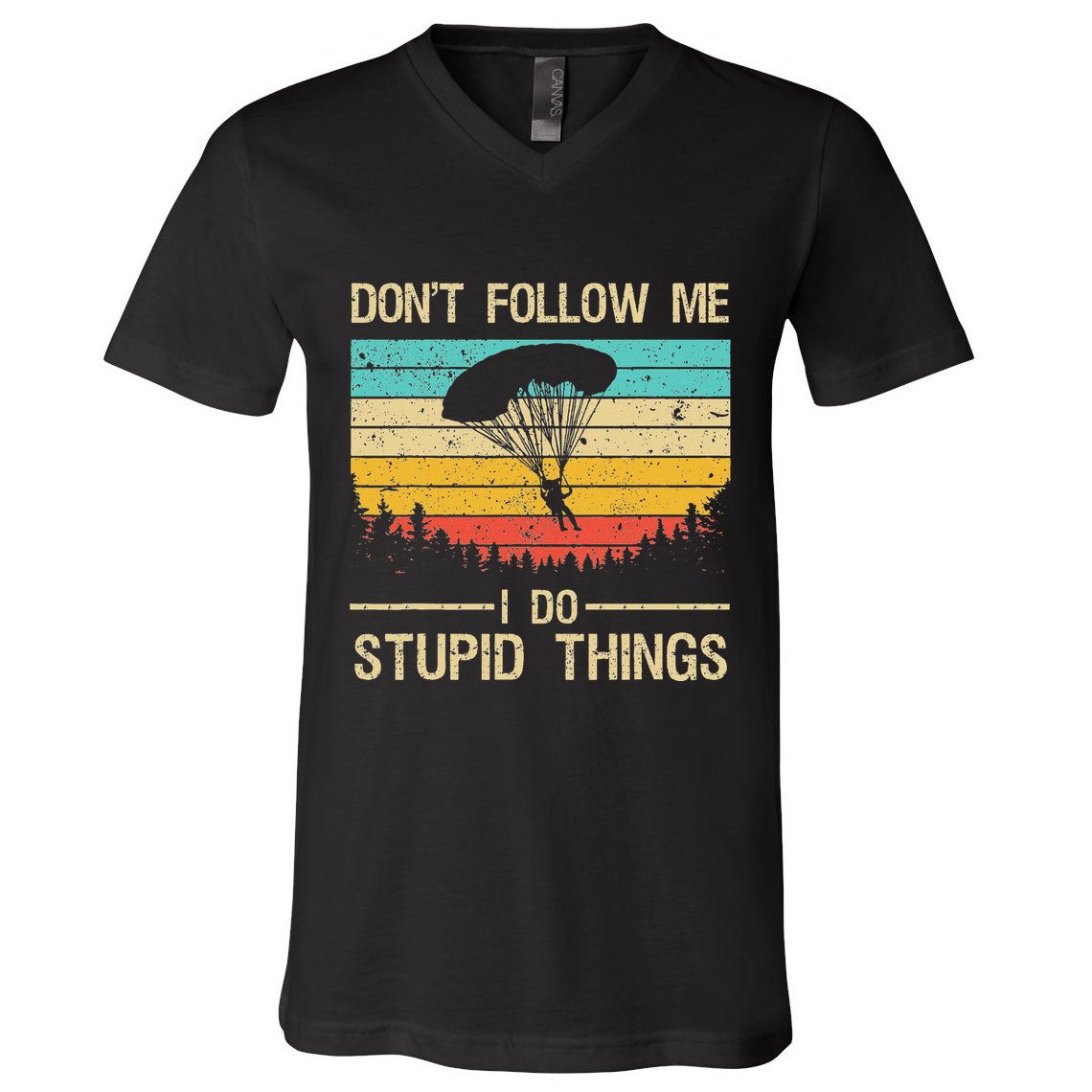 Funny Skydiving Art For Women Skydiver Skydive Lovers V-Neck T-Shirt