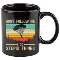 Funny Skydiving Art For Women Skydiver Skydive Lovers 11oz C Handle Ceramic Mug