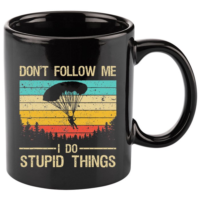 Funny Skydiving Art For Women Skydiver Skydive Lovers 11oz C Handle Ceramic Mug