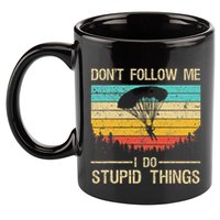Funny Skydiving Art For Women Skydiver Skydive Lovers 11oz C Handle Ceramic Mug