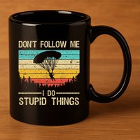Funny Skydiving Art For Women Skydiver Skydive Lovers 11oz C Handle Ceramic Mug
