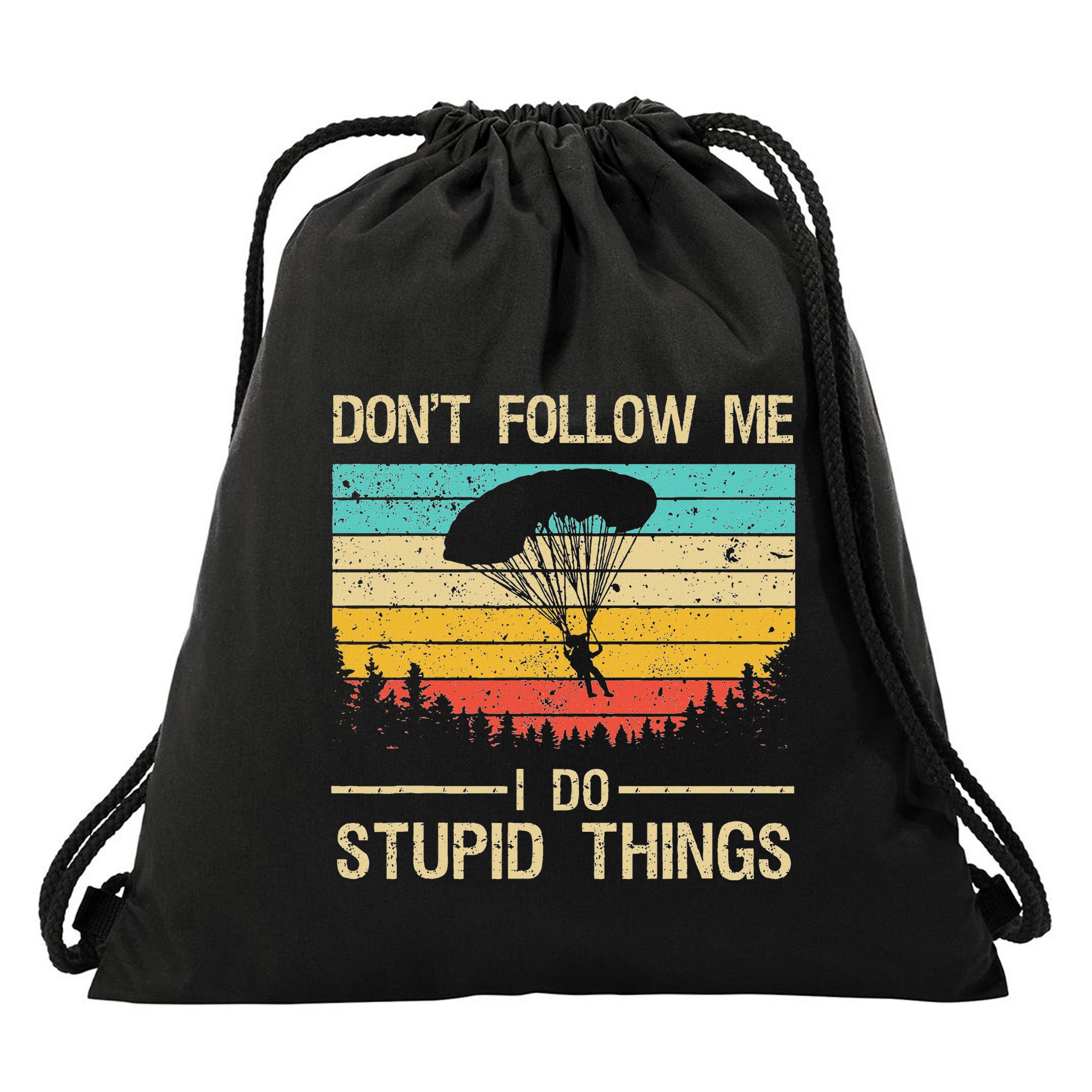Funny Skydiving Art For Women Skydiver Skydive Lovers Drawstring Bag