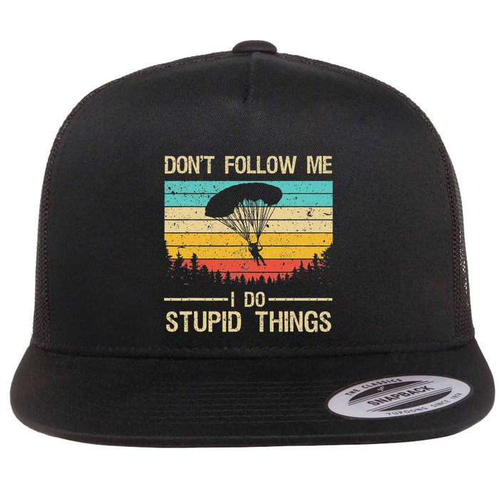 Funny Skydiving Art For Women Skydiver Skydive Lovers Flat Bill Trucker Hat