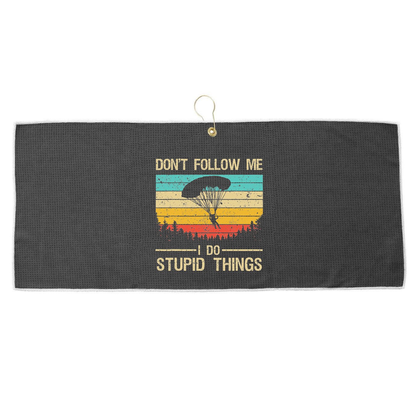 Funny Skydiving Art For Women Skydiver Skydive Lovers Large Microfiber Waffle Golf Towel