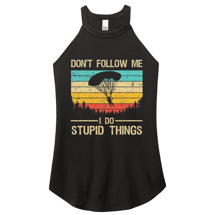 Funny Skydiving Art For Women Skydiver Skydive Lovers Women's Perfect Tri Rocker Tank