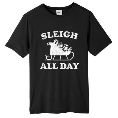 Funny Sleigh All Day Christmas In July Retro Vintage Ugly Tall Fusion ChromaSoft Performance T-Shirt