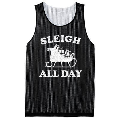 Funny Sleigh All Day Christmas In July Retro Vintage Ugly Mesh Reversible Basketball Jersey Tank