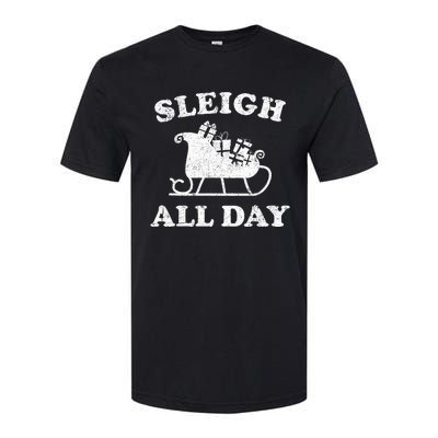 Funny Sleigh All Day Christmas In July Retro Vintage Ugly Softstyle CVC T-Shirt