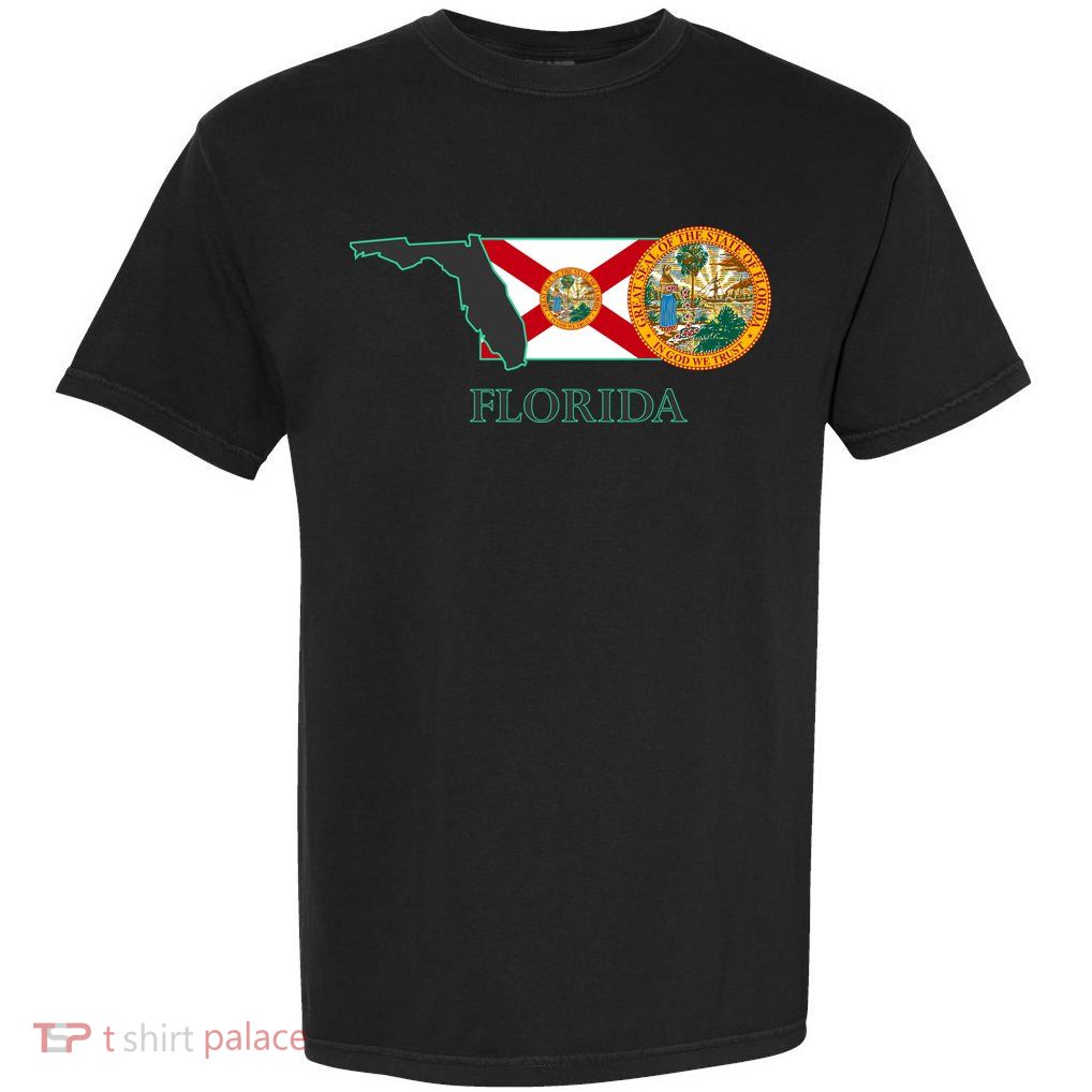 Florida Seal And Flag Garment-Dyed Heavyweight T-Shirt