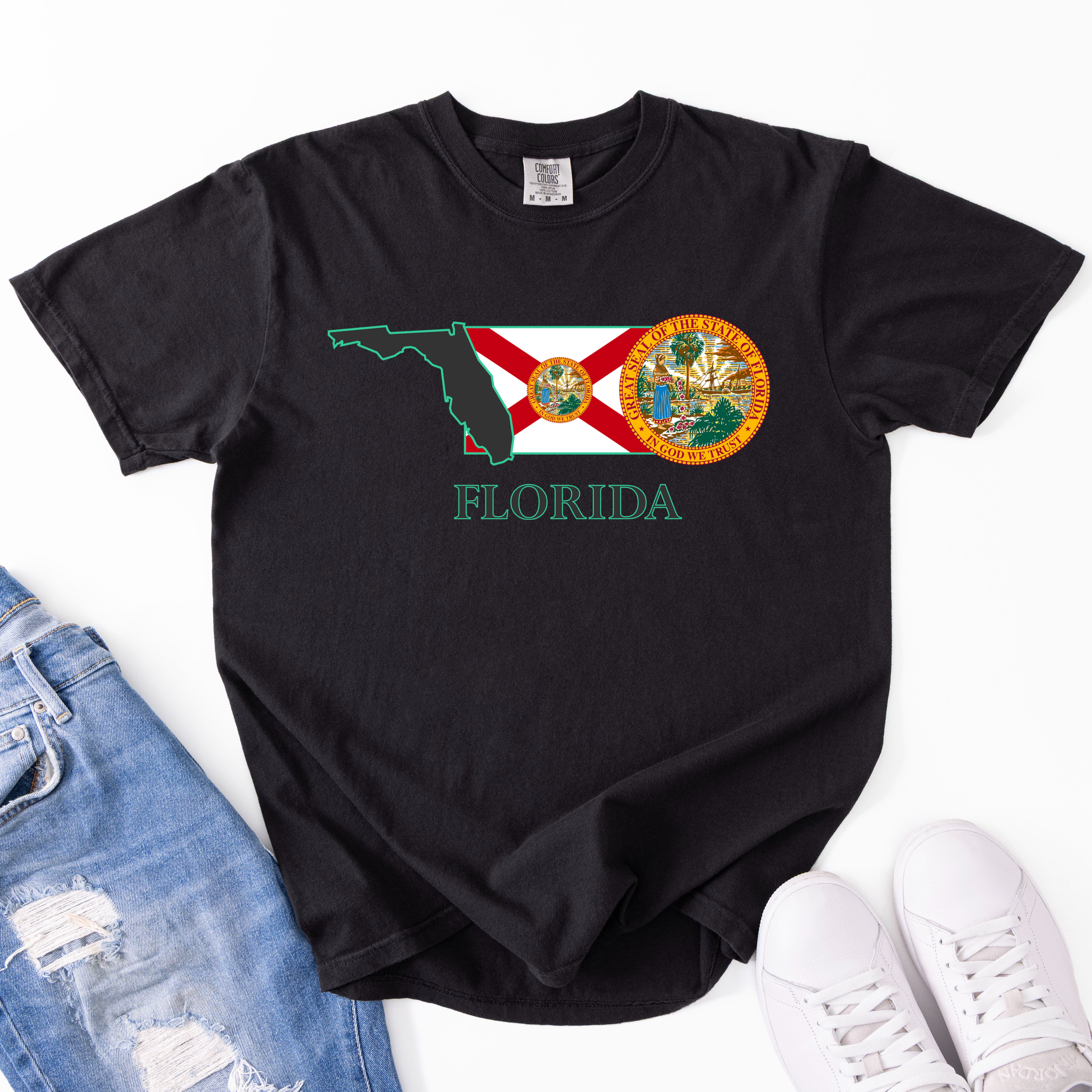 Florida Seal And Flag Comfort Colors T-Shirt