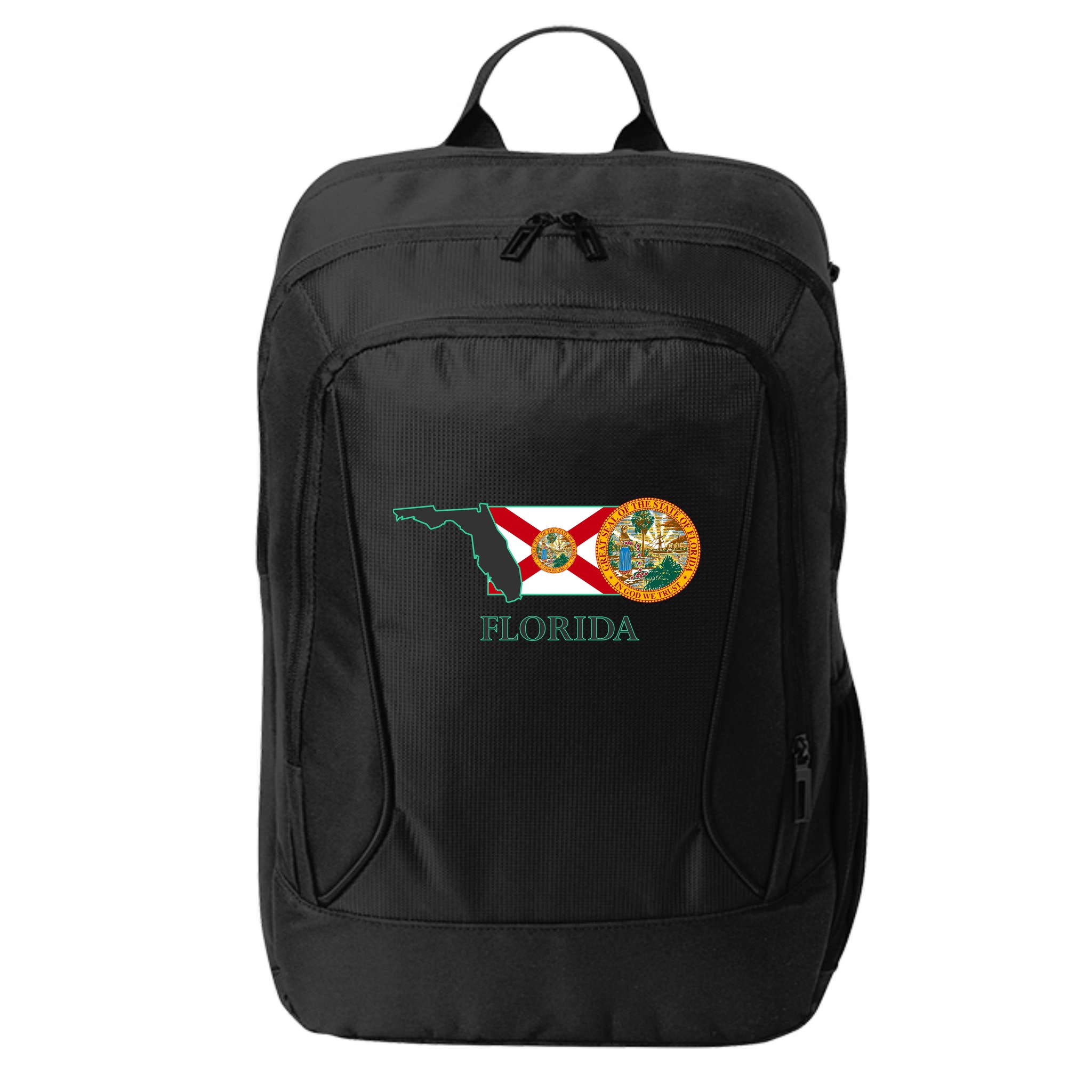 Florida Seal And Flag City Backpack