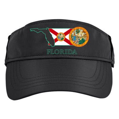 Florida Seal And Flag Adult Drive Performance Visor