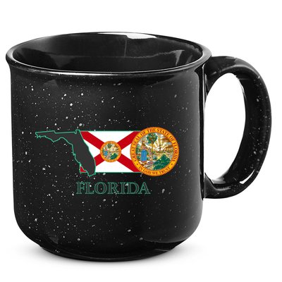 Florida Seal And Flag 15oz Campfire Ceramic Mug