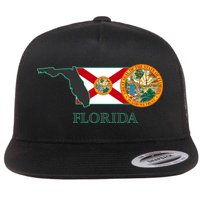 Florida Seal And Flag Flatbill Hat