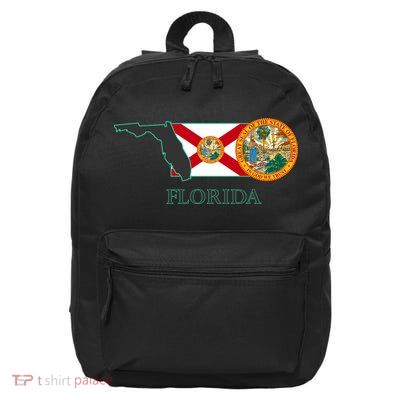 Florida Seal And Flag 16 in Basic Backpack