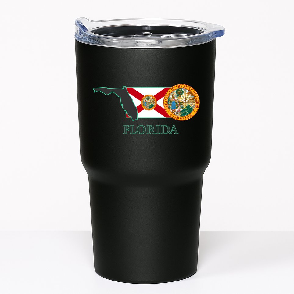 Florida Seal And Flag Tumbler
