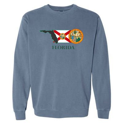 Florida Seal And Flag Garment-Dyed Sweatshirt