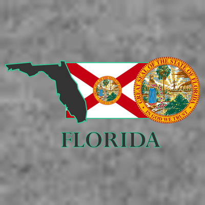 Florida Seal And Flag T-Shirt