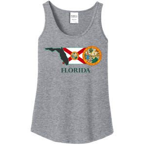 Florida Seal And Flag Ladies Essential Tank