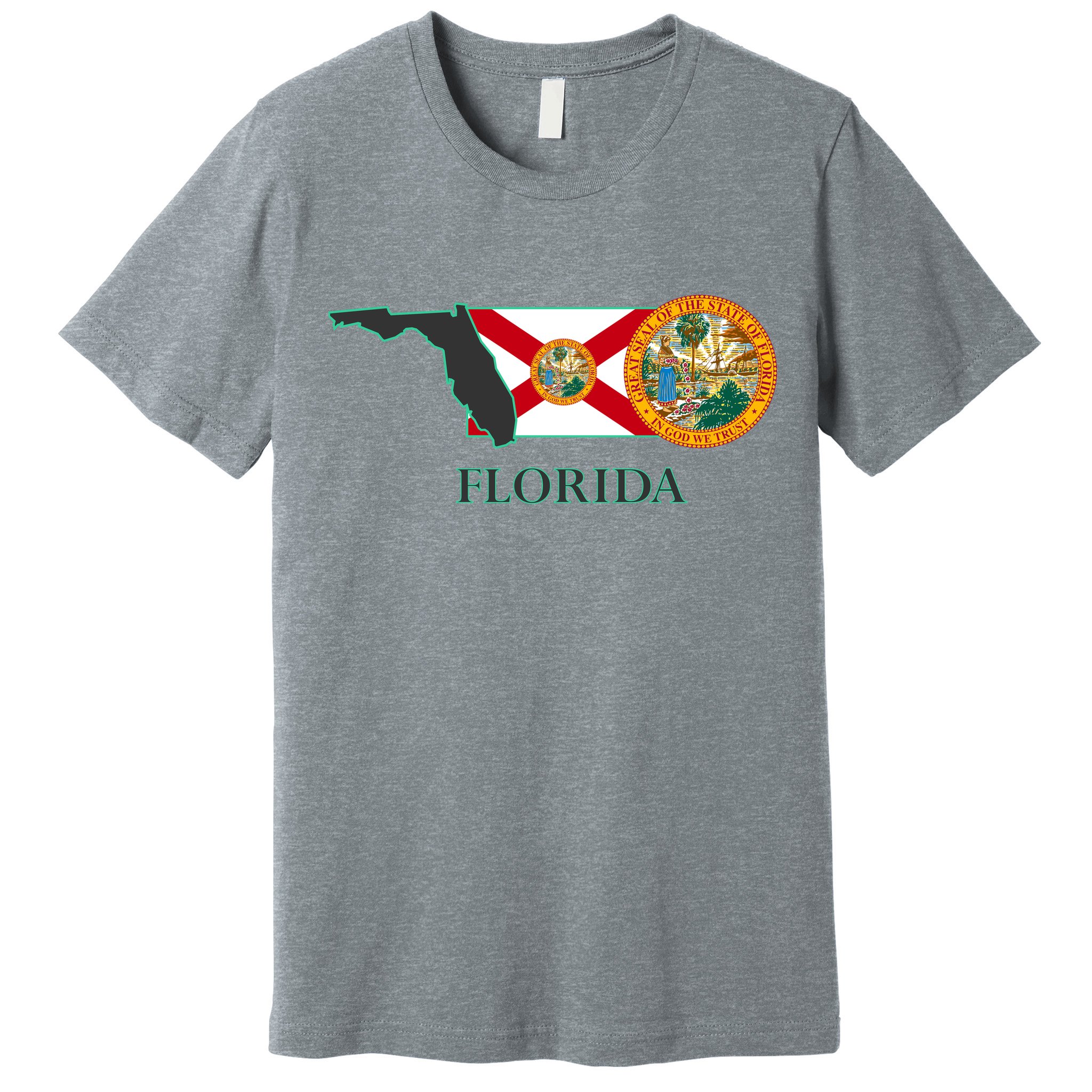 Florida Seal And Flag Premium T-Shirt