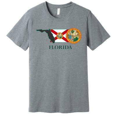 Florida Seal And Flag Premium T-Shirt