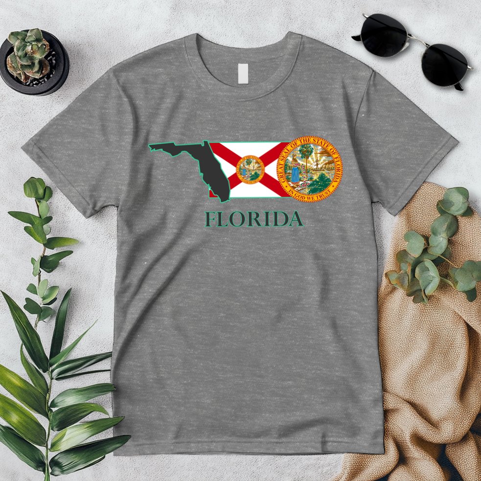 Florida Seal And Flag Premium T-Shirt