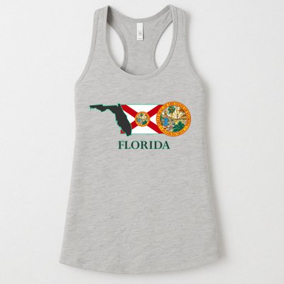 Florida Seal And Flag Womens Tank Top