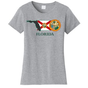 Florida Seal And Flag Women's T-Shirt