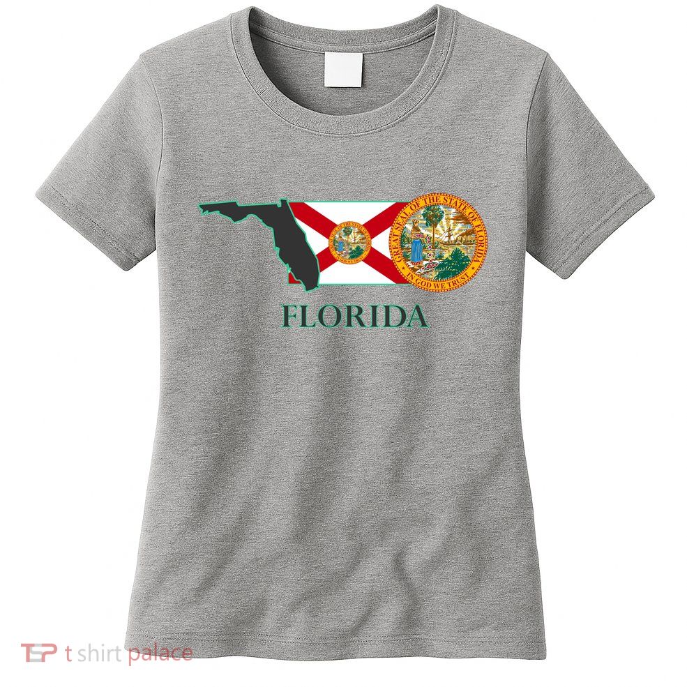 Florida Seal And Flag Women's T-Shirt
