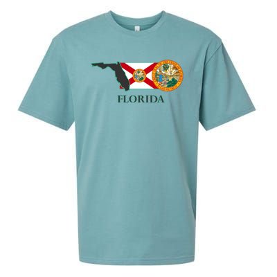 Florida Seal And Flag Sueded Cloud Jersey T-Shirt