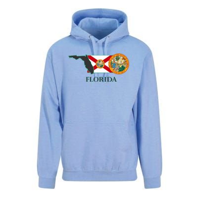 Florida Seal And Flag Unisex Surf Hoodie