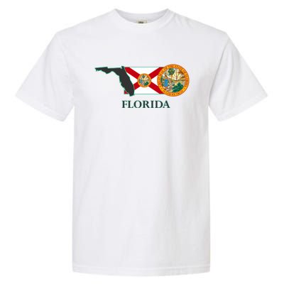 Florida Seal And Flag Garment-Dyed Heavyweight T-Shirt