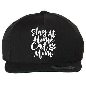 Funny Stay At Home Cat Mom Rescue Foster Cats Design Gift Wool Snapback Cap