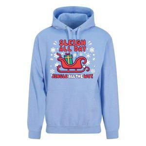 Funny Sleigh All Day Jingle All The Way Christmas Design Gift Unisex Surf Hoodie