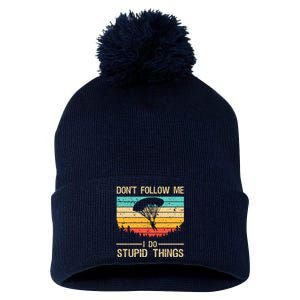 Funny Skydiving Art For Men Women Skydiver Skydive Lovers Pom Pom 12in Knit Beanie