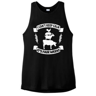 Fun State and County Fair Show Farm Animal Showing Quote Ladies PosiCharge Tri-Blend Wicking Tank