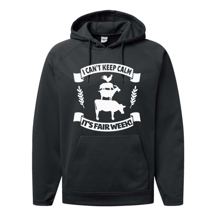 Fun State and County Fair Show Farm Animal Showing Quote Performance Fleece Hoodie