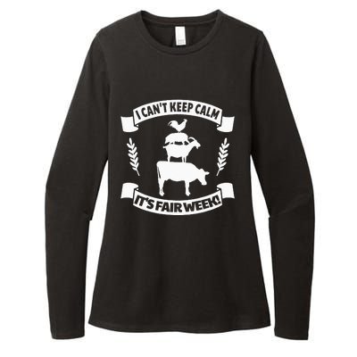 Fun State and County Fair Show Farm Animal Showing Quote Womens CVC Long Sleeve Shirt