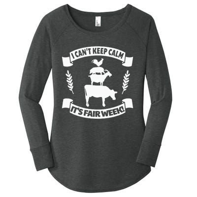 Fun State and County Fair Show Farm Animal Showing Quote Women's Perfect Tri Tunic Long Sleeve Shirt