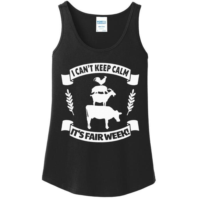 Fun State and County Fair Show Farm Animal Showing Quote Ladies Essential Tank